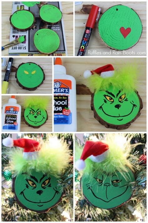 Diy Grinch Ornament Set For A Christmas Tree Or Ts Diy Christmas Ornaments Christmas