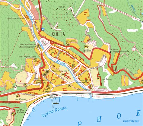 Подробная Карта Сочи - pleercourses