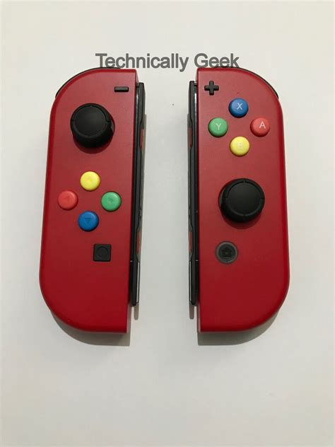 New Joycons Nintendo Switch Genuine Mario Odyssey Red Joy Con Etsy