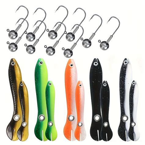 Pcs Soft Fishing Lure Set Bionic Loach Bait With Barbed Hooks