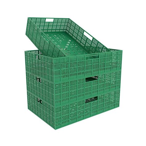 PLASTIC PRODUCE CRATE GREEN Maxshelf Retail Equipment Solutions