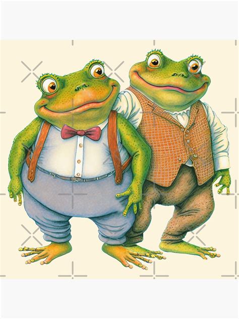 Cute Frog And Toad Color Pencil Drawing Frog And Toad Poster For Sale By Teearthy Redbubble