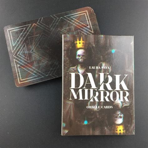 Tarot Cards Dark Mirror Oracle Deck Board Game For Fortune Etsy