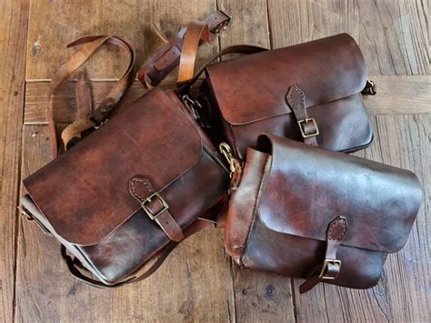 Vintage Leather Messenger Bag Postman Bag Etsy