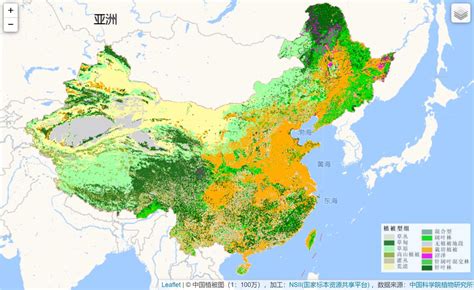 Vegetation Map Of The People S Republic Of China1 1000000Plant