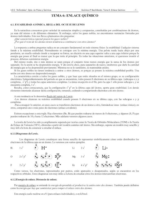 Pdf Tema Enlace Qu Mico Ingemecanica Por Ejemplo Al