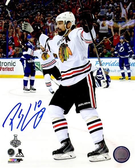 Patrick Sharp Signed Chicago Blackhawks 2015 Stanley Cup Finals Arms ...