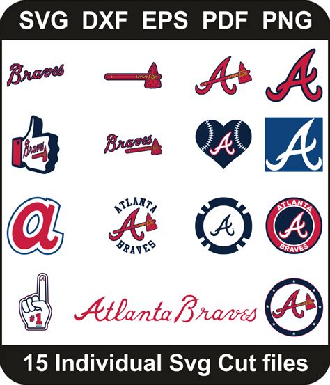 Atlanta Braves Svg Bundle Atlanta Braves Baseball Png Pack