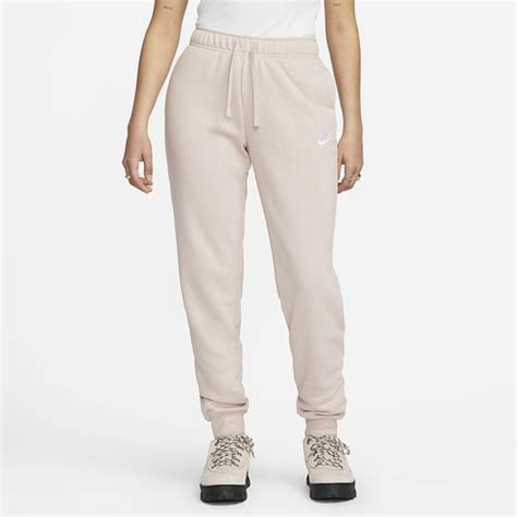 Nike Sportswear Club Fleece Mid Rise Jogger Pants Pink Oxford White