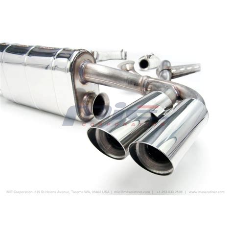 Bora European Rear Stainless Exhaust System With Resonators Quad