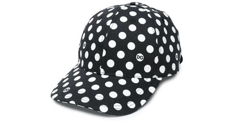 Dolce And Gabbana Polka Dot Print Baseball Cap In Black For Men Lyst