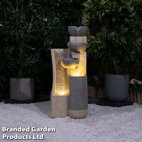 Serenity Cascading Four Bowl And Wall Water Feature Garden Gear