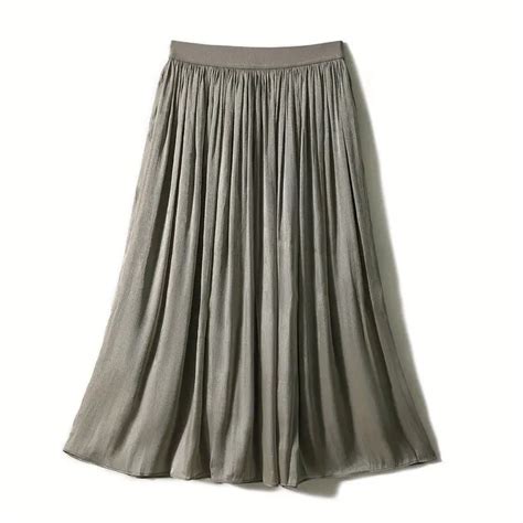 High Waist Pleated Skirts Elegant Solid Comfy Summer Skirts Temu