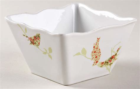 Chintz Birds Individual Square Appetizer Bowl By Fifth Pts