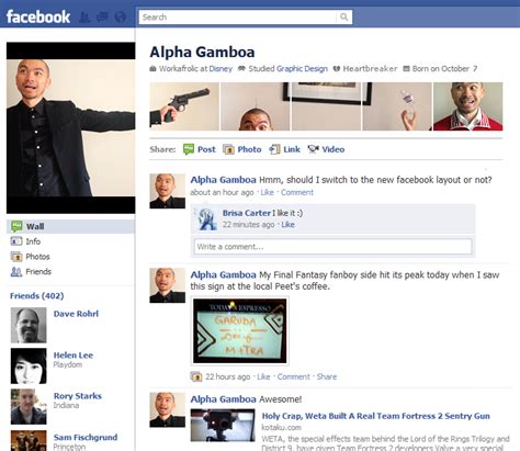 Alpha's Blog: Facebook 2010 Mockup