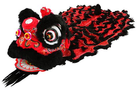 Lion Dance Costume, Southern Style - Black & Red - DragonSports.eu