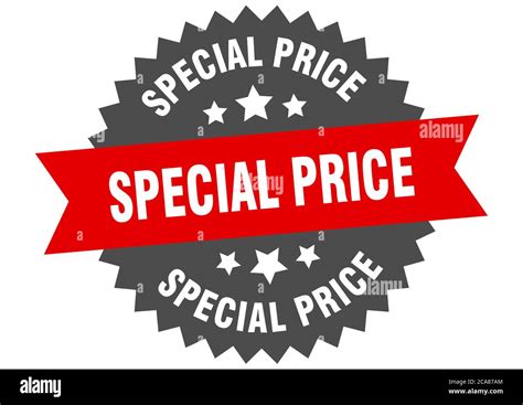 Special Price Round Isolated Ribbon Label Special Price Sign Stock