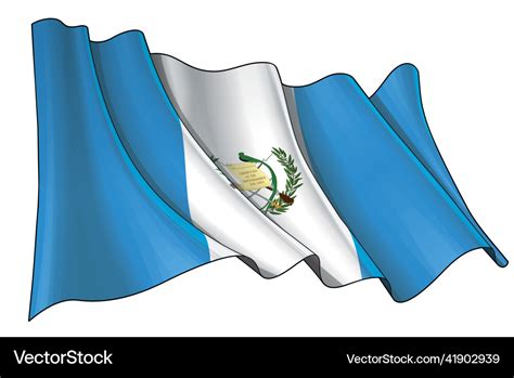 Waving Flag Of Guatemala Royalty Free Vector Image