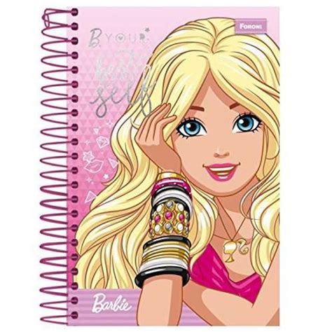 Caderneta Escolar CD 96 Folhas Da Barbie Foroni Dokassa Distribuidora