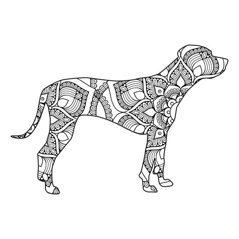 Cute Dog Mandala Coloring Vector Illustration Design 11518035 Vector