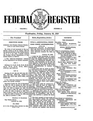 Fillable Online Federal Register Federal Register Volume 4 Number 13