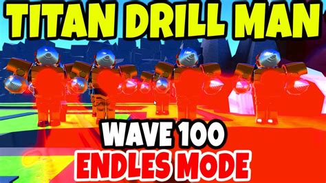 I Used Only Titan Drill Man In Endless Mode Toilet Tower Defense New