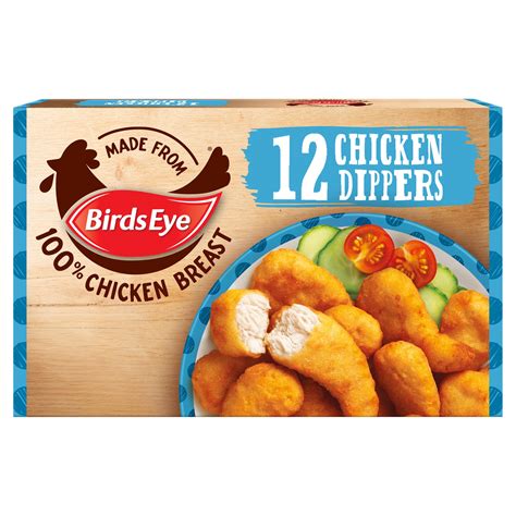 Birds Eye 12 Crispy Chicken Dippers 220g Breaded And Battered Chicken