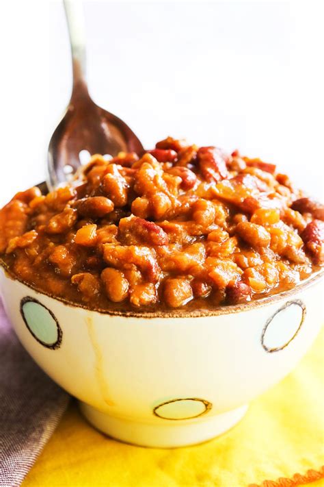 Crock Pot Baked Beans With Bacon So Easy Pip And Ebby