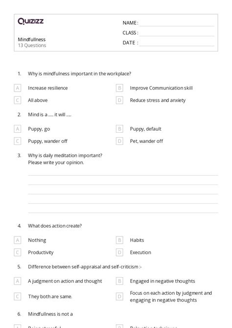 Social Emotional Worksheets For Rd Class On Quizizz Free Printable