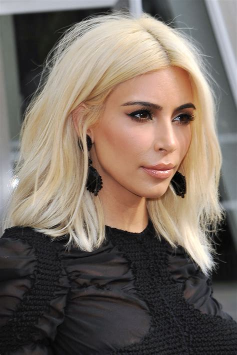 Kim Kardashian Short Blonde Hair