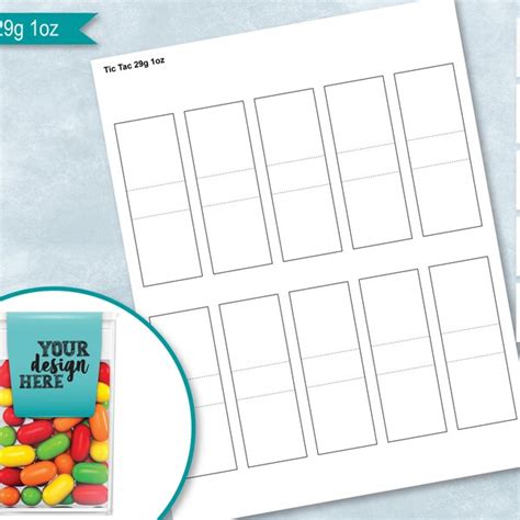 Tic Tac Label Etsy