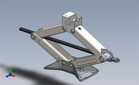 剪刀式千斤顶solidworks 2011模型图纸免费下载 懒石网