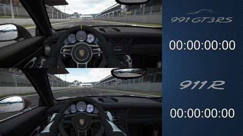 Project Cars Porsche 991 GT3 RS 2016 Vs Porsche 911R 2016 Speed