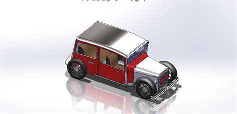 Oldcar老爷车简易模型3d图纸 Solidworks设计 Keryi