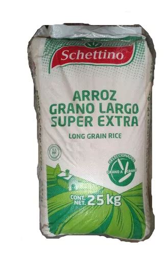 Arroz Grano Largo Super Extra Schettino Bulto Kg C Env O Meses Sin