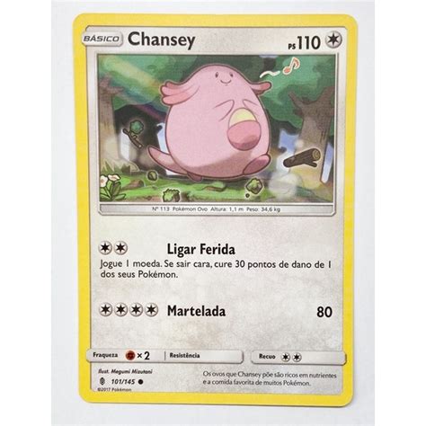 Carta 101 145 Pokémon TCG Original Copag Card Chansey Shopee Brasil