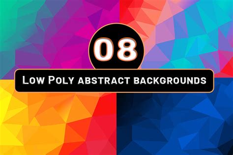 Colorful Lowpoly Abstract Backgrounds Graphic By Graphix Guru