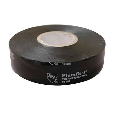 4 X 100 Black Pipe Wrap Tape 10 Mil Carton Of 12 Rj Supply House