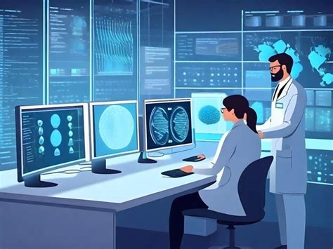 Premium AI Image Modern Medical Research Laboratory Two Scientists