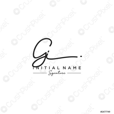 Letter GI Signature Logo Template Vector Stock Vector 2477749