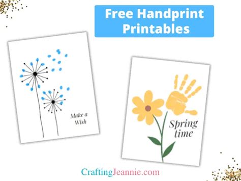 Spring Handprint Art Free Printable Crating Jeannie