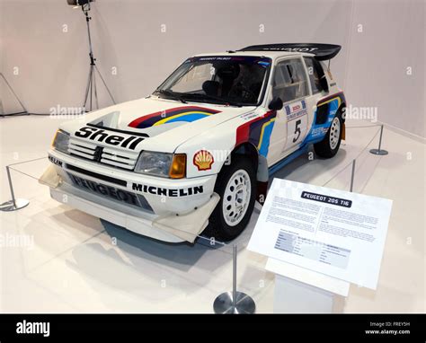 A Peugeot 205 T16 Rally car on display in "The Pinnacle of Rallying Stock Photo: 100517581 - Alamy