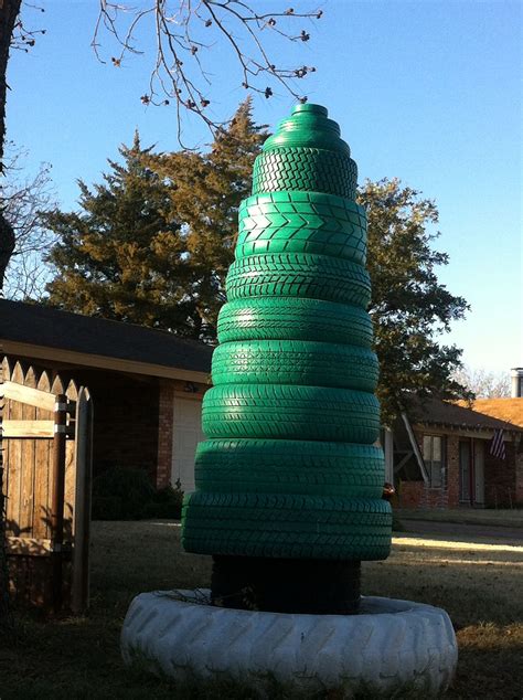 Tire Christmas Tree Abilene Tx Repurpose Tires Pinterest