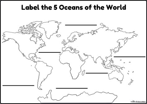 World Map Blank Printable - The Mum Educates - Worksheets Library