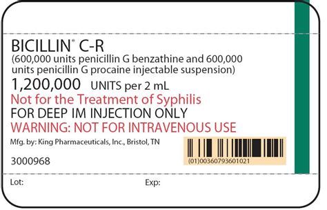 Penicillin G procaine labels and packages - wikidoc