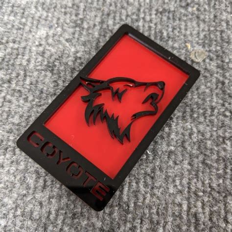 Coyote Badge With Custom Text Detailed Fits Mustang® Etsy