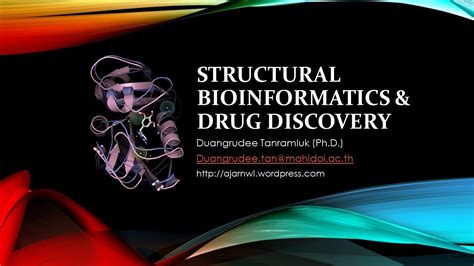 Structural Bioinformatics Drug Discovery Lecture Part I Youtube