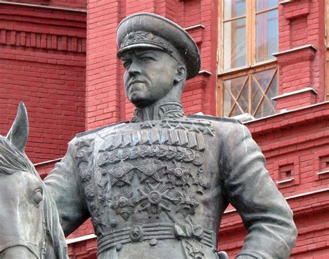 Equestrian Statue Of Georgy Zhukov In Moscow Russia