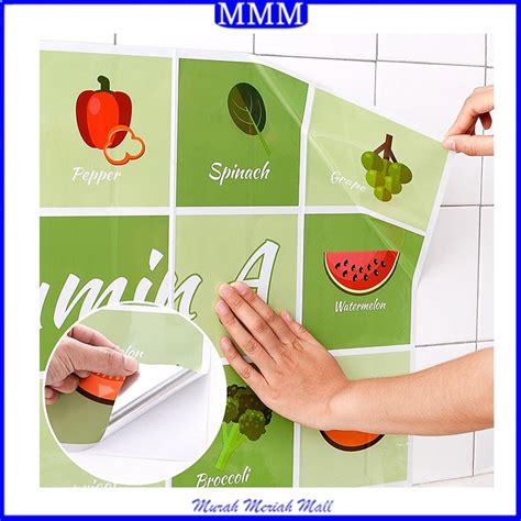 MMM Stiker Dinding Dapur Wall Sticker Anti Minyak Dapur Motif Sticker