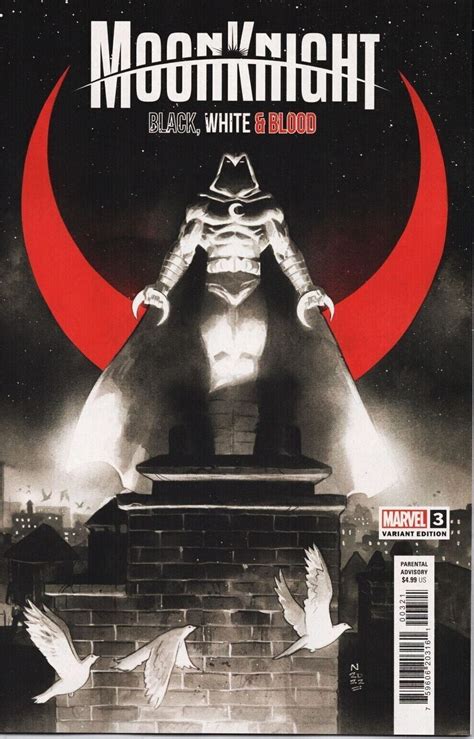 Moon Knight Black White Blood 2022 3 NM Nic Klein Variant Cover